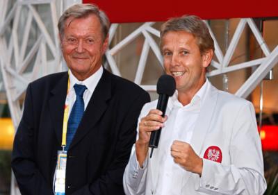 Mit ÖOC-Präsident Leo Wallner bei der Eröffnung des Österreich-Hauses im olympischen Dorf (C) GEPA pictures / Wolfgang Grebien