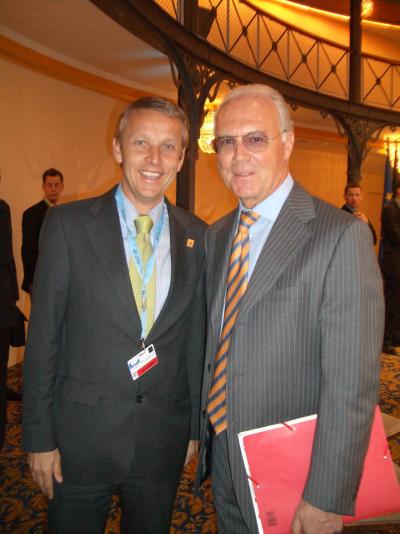 Mit Franz Beckenbauer beim informellen Treffen der EU-Sportminister in Stuttgart (C) StS Sport