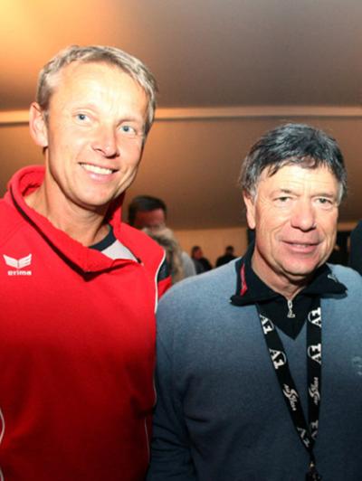 Gemeinsame Freude mit ÖSV-Präsident Peter Schröcknadel über die Vergabe der Ski-WM 2013 an Schladming (C) GEPA pictures / Hans Simonlehner