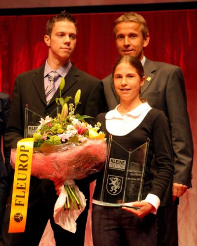 Die Nachwuchssportler des Jahres 2007: Jürgen Trummer und Anna-Maria Heil beim Siegerfoto (C) GEPA pictures / Rene Stocker