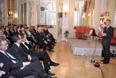 Vortrag beim SPORT:DIALOG "Der verratene Sport - Herausforderungen im Kampf gegen Doping" (C) HBF / Livio Srodic