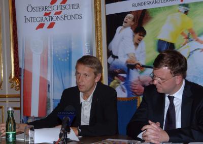 Pressekonferenz zum Thema Sport und Integration mit Alexander Janda im Haus des Sports (C) HBF / Franz Hartl