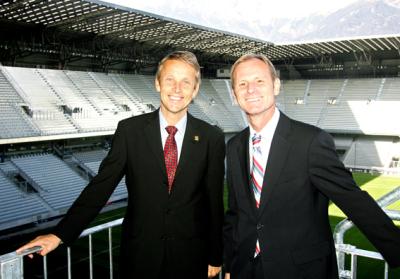 Stadionbesichtigung Innsbruck mit Heinz Palme (C) GEPA-pictures / Mario Kneisl