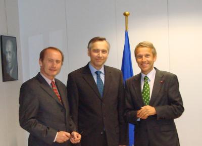 Zu Besuch bei dem für Sport zuständigen EU-Kommissar Jan Figel und Vizepräsident der EVP-ED Fraktion Othmar Karas in Brüssel (C) StS Sport