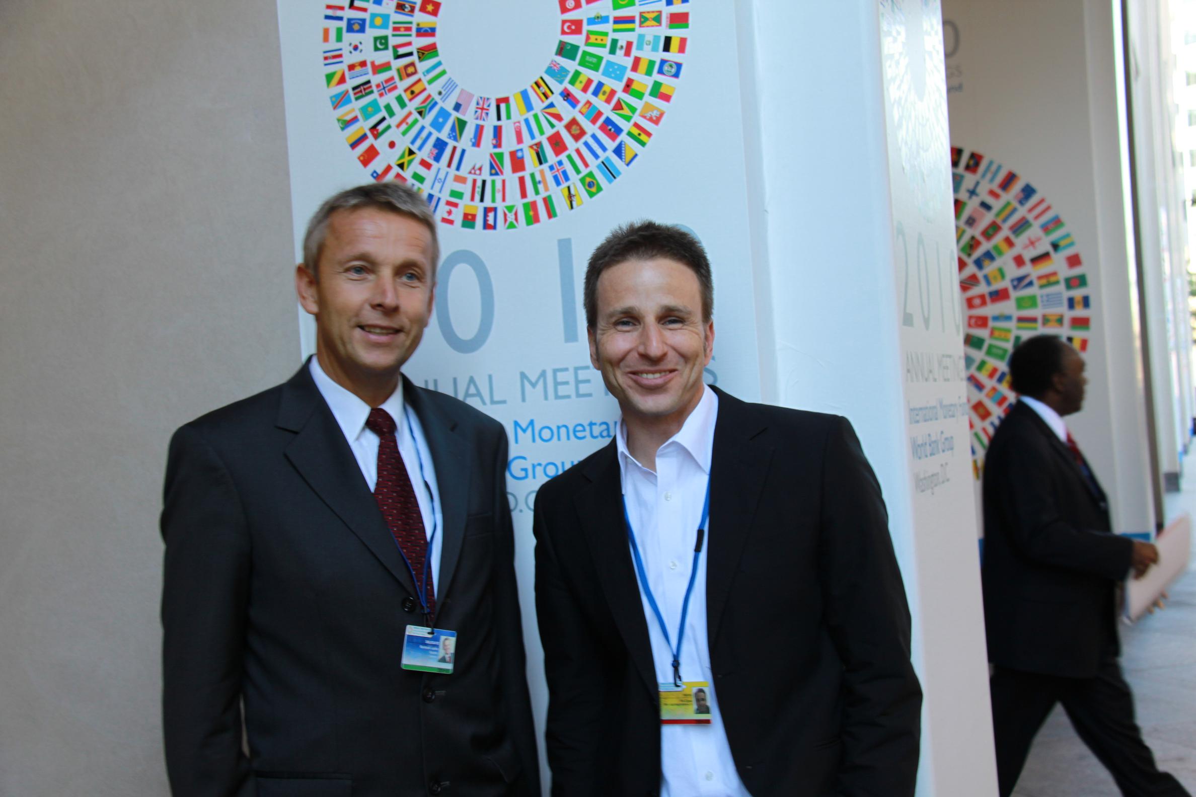 Bei der IWF-Jahrestagung in Washington (C) Sven Pöllauer