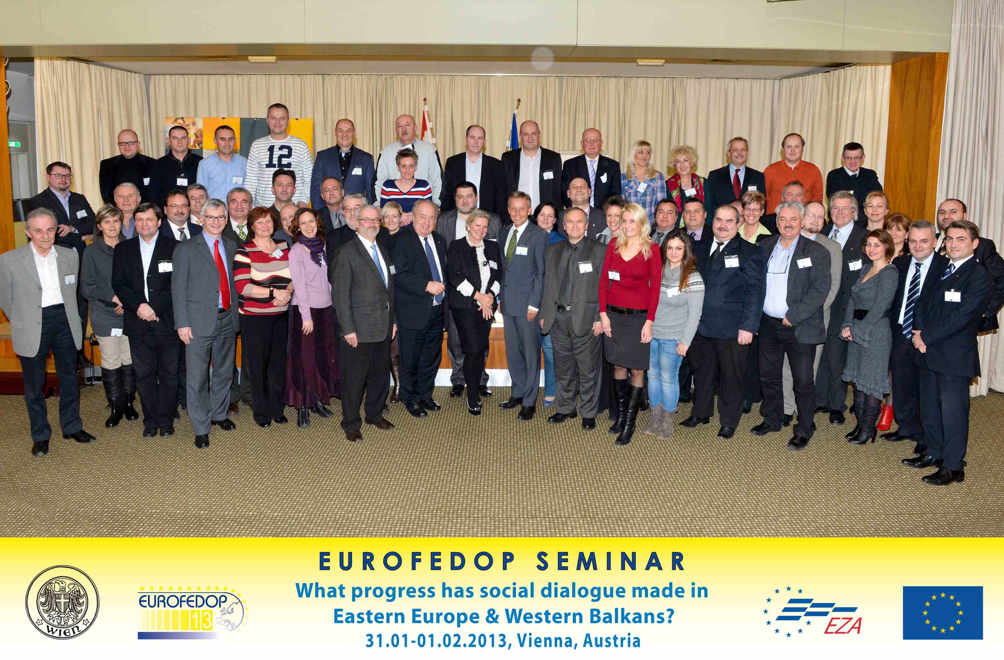 (c) BMEIA, STS Lopatka beim Seminar der EUROFEDOP Seminar mit allen Teilnehmern und Redner