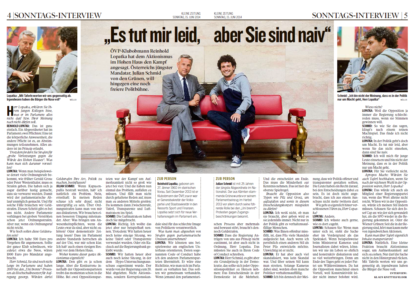 Kleine Zeitung, 15.06.2014.