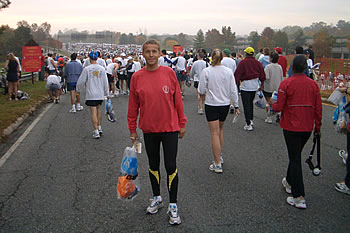 Am Start beim Arlington-Friedhof